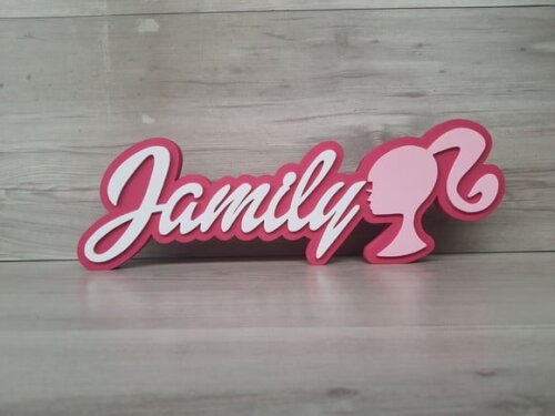 Nome de Mesa Tema Barbie - Jamily - 13 cm