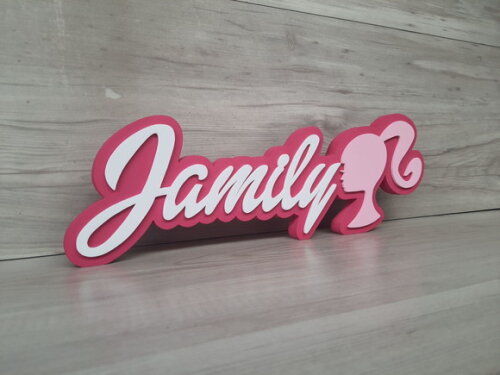 Nome de Mesa Tema Barbie - Jamily - 13 cm