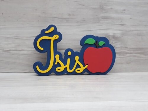 Nome de Mesa Tema BRANCA DE NEVE - Ísis - 15 cm