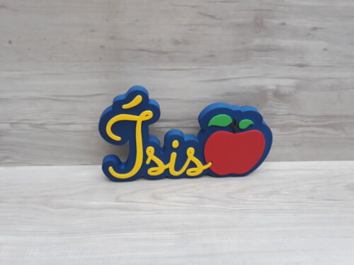 Nome de Mesa Tema BRANCA DE NEVE - Ísis - 15 cm