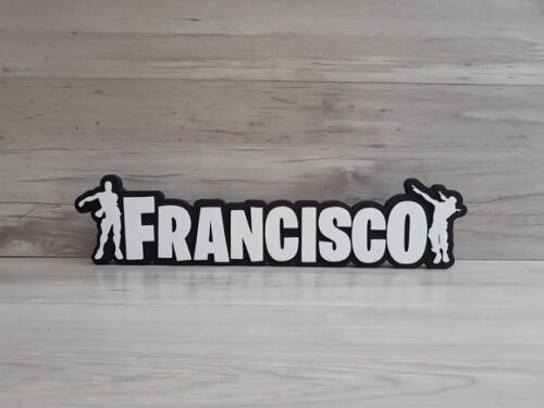 Nome de Mesa Tema FORTNITE - Francisco - 12 cm