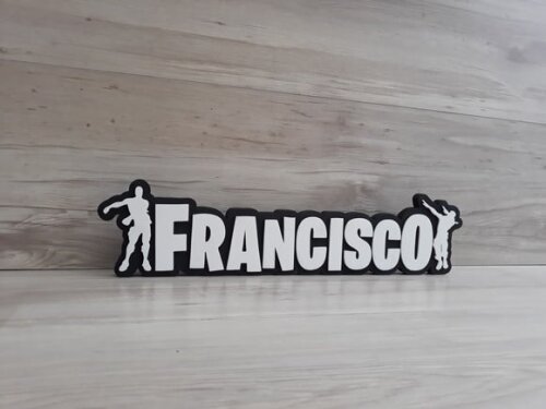 Nome de Mesa Tema FORTNITE - Francisco - 12 cm