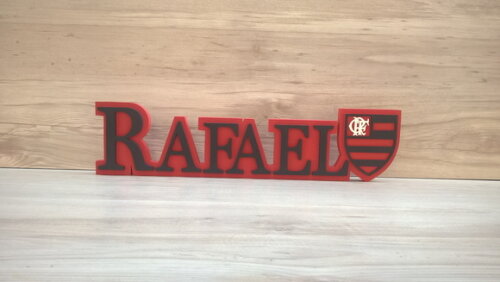 Nome de Mesa Tema Futebol - Rafael - 12 cm