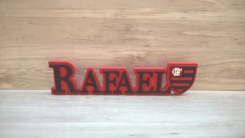 Nome de Mesa Tema Futebol - Rafael - 12 cm