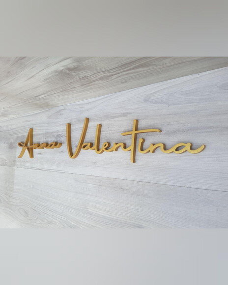 Nome de Parede Personalizado em mdf - Anna Valentina