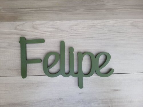 Nome de Parede Personalizado em mdf - Felipe - Linha Ps
