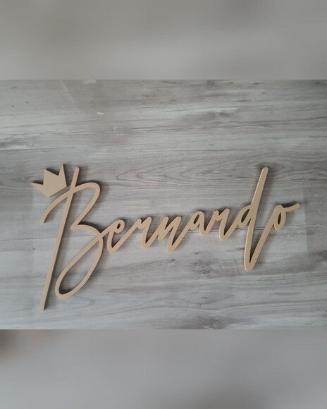 Nome de Parede Personalizado em mdf - Bernardo - 34 cm