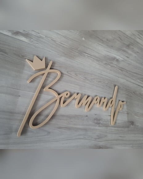 Nome de Parede Personalizado em mdf - Bernardo - 34 cm