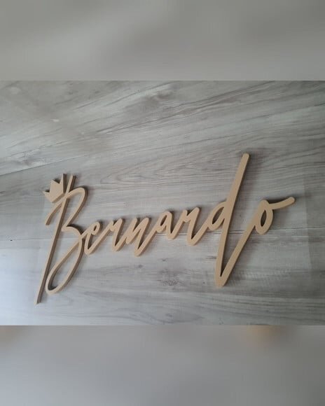 Nome de Parede Personalizado em mdf - Bernardo - 34 cm