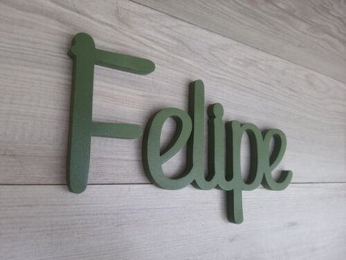 Nome de Parede Personalizado em mdf - Felipe - Linha Ps