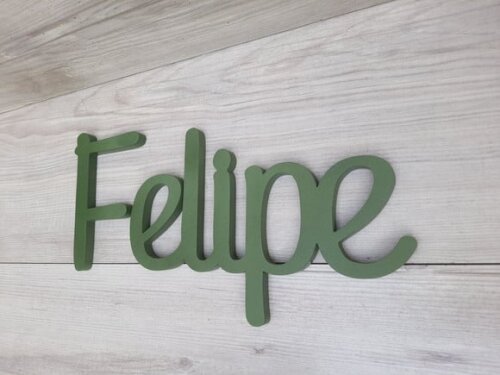 Nome de Parede Personalizado em mdf - Felipe - Linha Ps