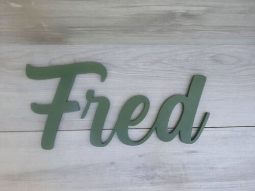 Nome de Parede Personalizado em mdf - Fred - 18 cm