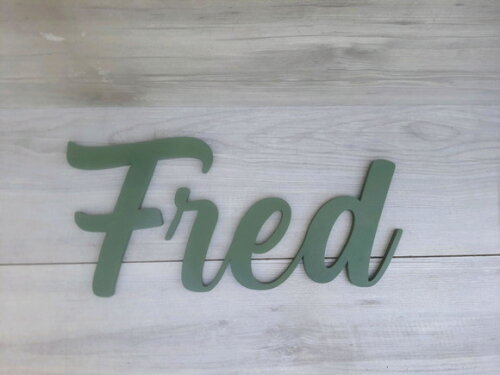 Nome de Parede Personalizado em mdf - Fred - 18 cm