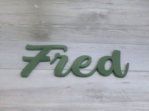 Nome de Parede Personalizado em mdf - Fred - 18 cm