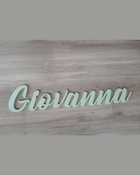 Nome de Parede Personalizado em mdf - Giovanna - 20 cm
