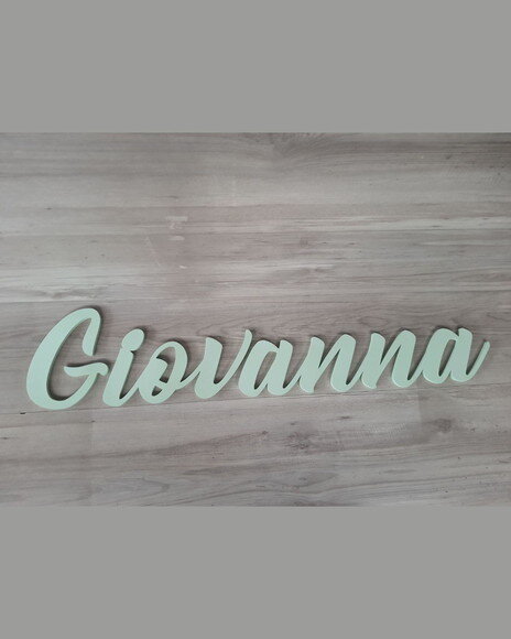 Nome de Parede Personalizado em mdf - Giovanna - 20 cm