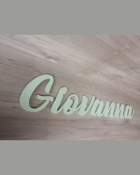 Nome de Parede Personalizado em mdf - Giovanna - 20 cm