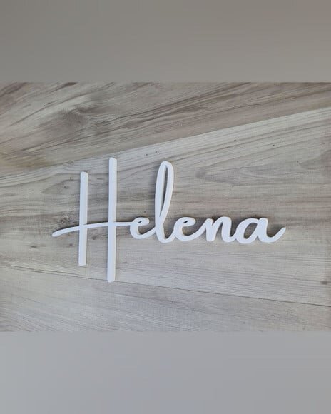 Nome de Parede Personalizado em mdf - Helena - 20 cm