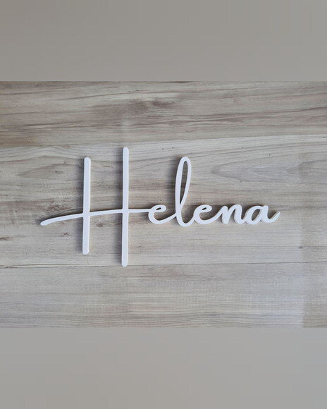 Nome de Parede Personalizado em mdf - Helena - 20 cm
