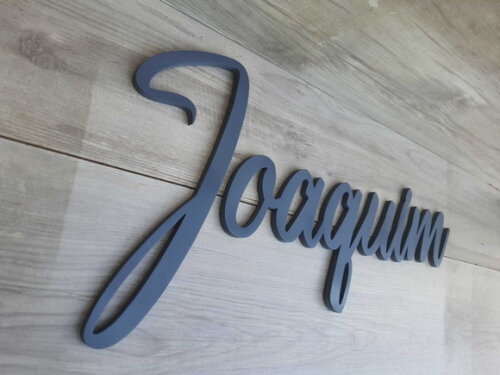 Nome de Parede Personalizado em mdf - Joaquim - 30 cm