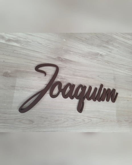 Nome de Parede Personalizado em mdf - Joaquim - 30 cm
