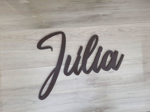 Nome de Parede Personalizado em mdf - Júlia - 30 cm