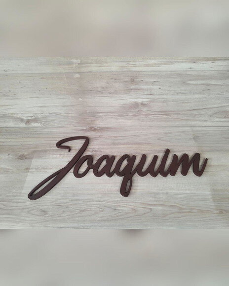 Nome de Parede Personalizado em mdf - Joaquim - 30 cm