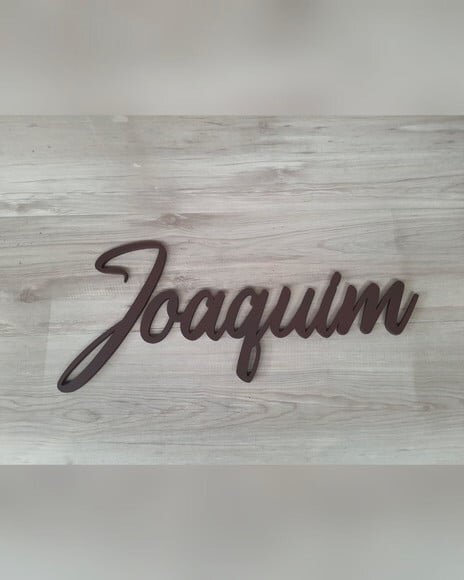Nome de Parede Personalizado em mdf - Joaquim - 30 cm