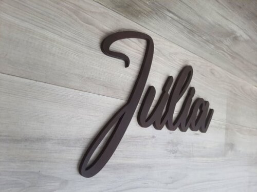 Nome de Parede Personalizado em mdf - Júlia - 30 cm