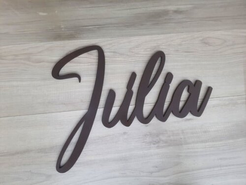 Nome de Parede Personalizado em mdf - Júlia - 30 cm