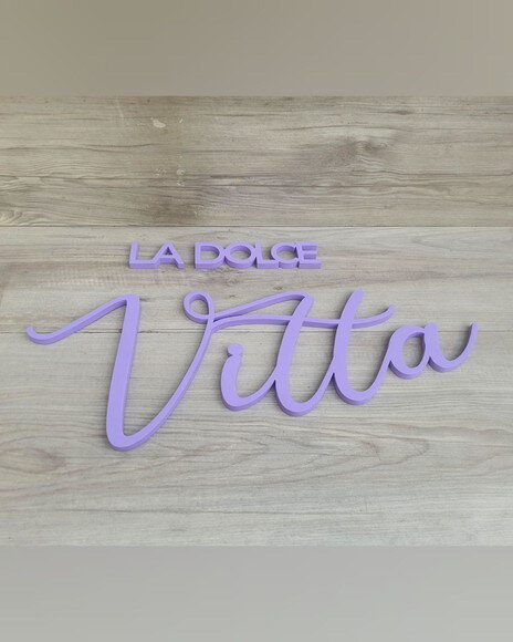 Nome de Parede Personalizado em mdf - La Dolce Vitta