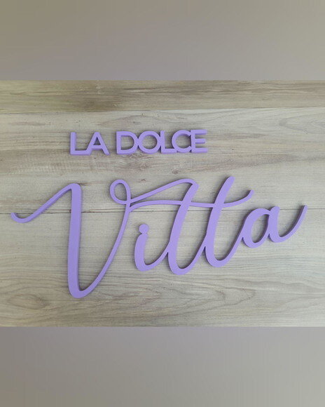 Nome de Parede Personalizado em mdf - La Dolce Vitta