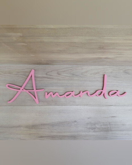Nome de Parede Personalizado em mdf - Linha Aut - Amanda