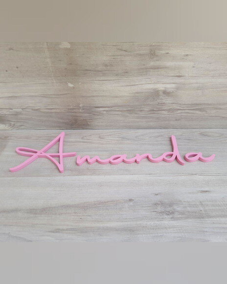 Nome de Parede Personalizado em mdf - Linha Aut - Amanda