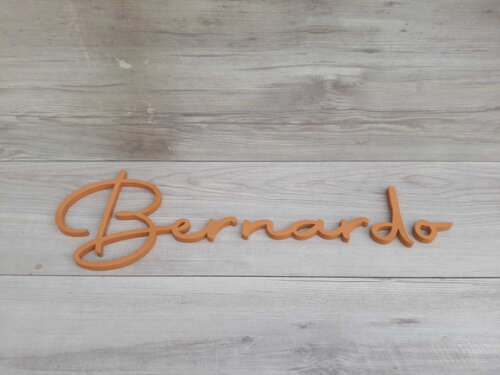 Nome de Parede Personalizado em mdf - Linha Aut - Bernardo