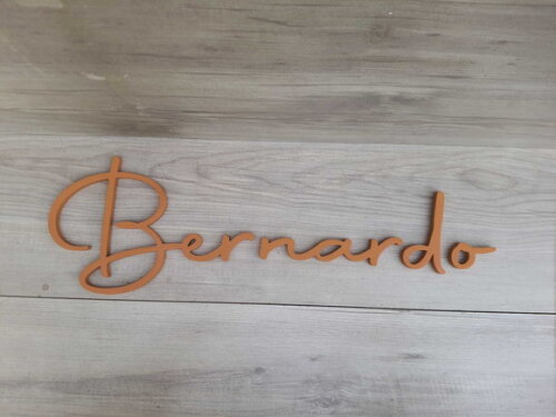 Nome de Parede Personalizado em mdf - Linha Aut - Bernardo