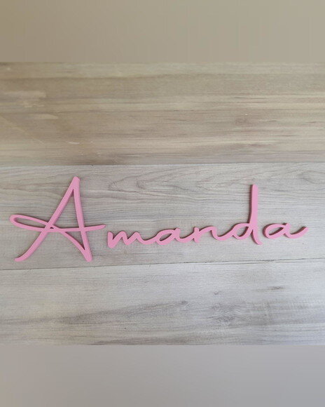 Nome de Parede Personalizado em mdf - Linha Aut - Amanda