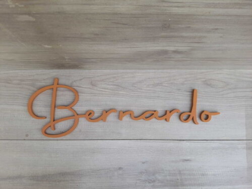 Nome de Parede Personalizado em mdf - Linha Aut - Bernardo