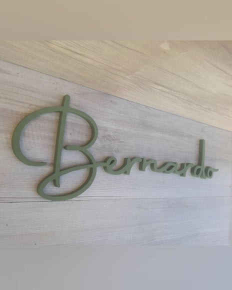 Nome de Parede Personalizado em mdf - Linha Aut - Bernardo
