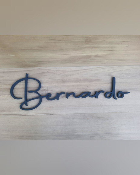 Nome de Parede Personalizado em mdf - Linha Aut - Bernardo