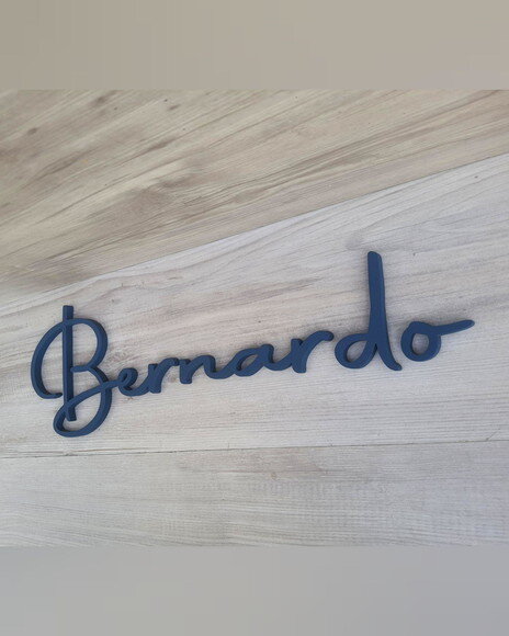 Nome de Parede Personalizado em mdf - Linha Aut - Bernardo