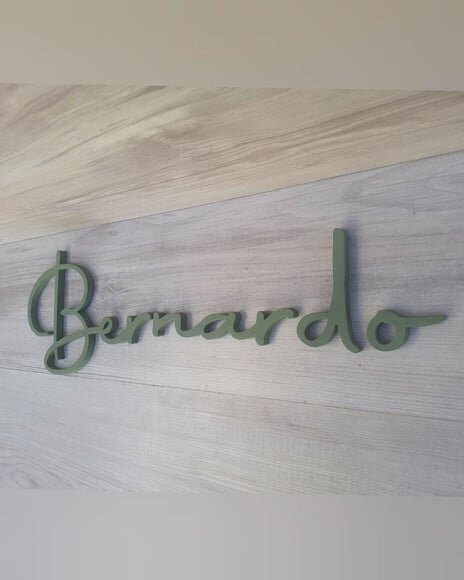 Nome de Parede Personalizado em mdf - Linha Aut - Bernardo