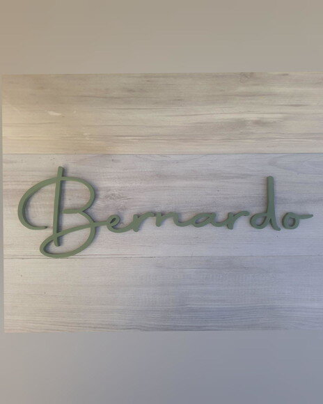 Nome de Parede Personalizado em mdf - Linha Aut - Bernardo