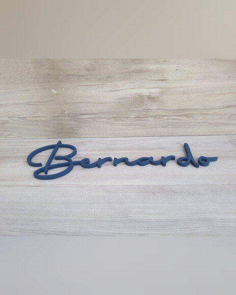 Nome de Parede Personalizado em mdf - Linha Aut - Bernardo
