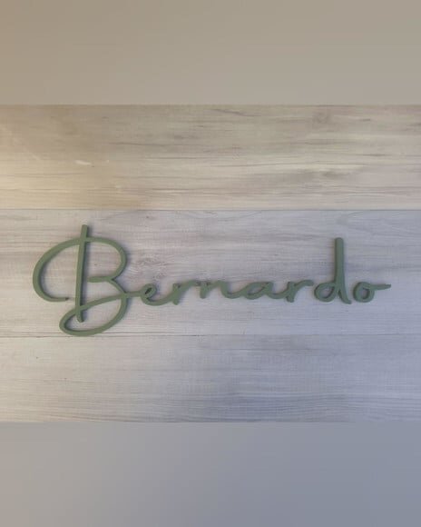 Nome de Parede Personalizado em mdf - Linha Aut - Bernardo