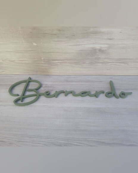 Nome de Parede Personalizado em mdf - Linha Aut - Bernardo