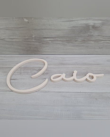 Nome de Parede Personalizado em mdf - Linha Aut - Caio
