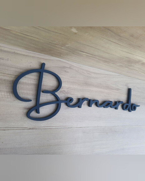 Nome de Parede Personalizado em mdf - Linha Aut - Bernardo