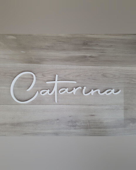 Nome de Parede Personalizado em mdf - Linha Aut - Catarina