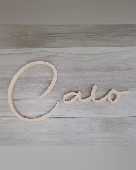 Nome de Parede Personalizado em mdf - Linha Aut - Caio